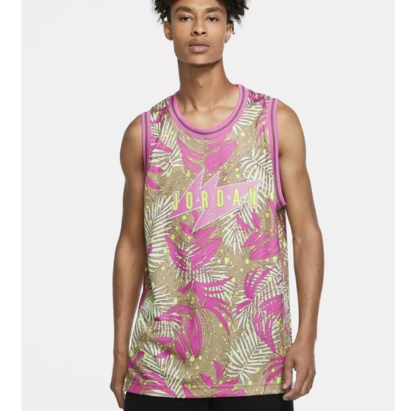 Nike Air Jordan “South Beach”Floral Jersey Men's New With Tags - Picture 1 of 9